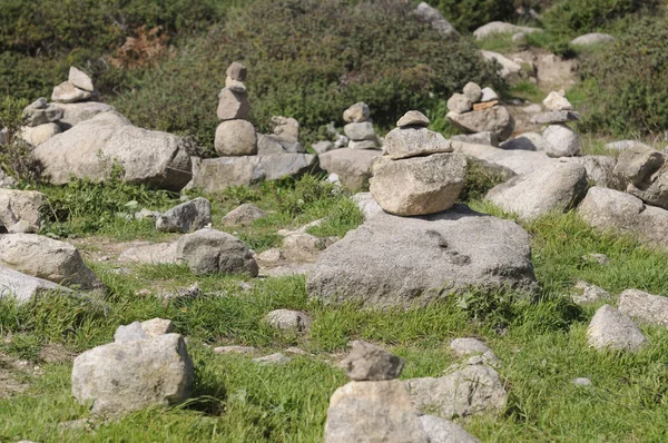 Eine Große Gruppe Von Felsen Den Bergen — Stockfoto