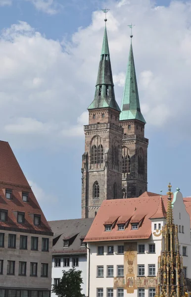 Église Sebaldus Sebalds Kirche Nuremberg Église Architecture Franken Bayern Vieille — Photo
