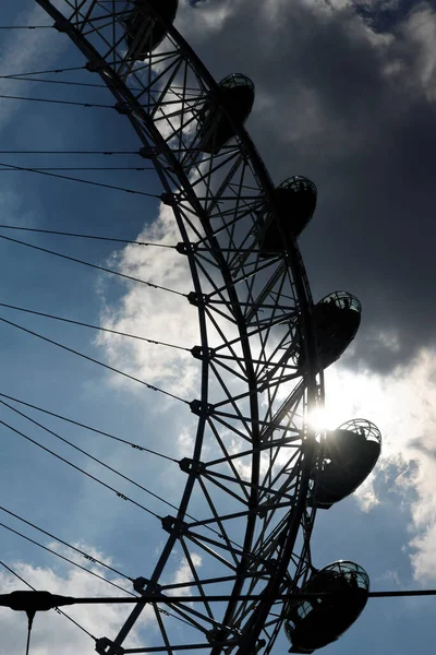 London Eye Vor Blauem Himmel — Stockfoto