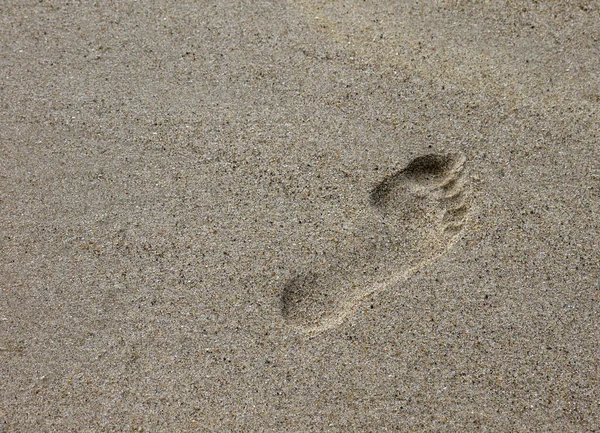 Empreintes Pas Dans Sable — Photo