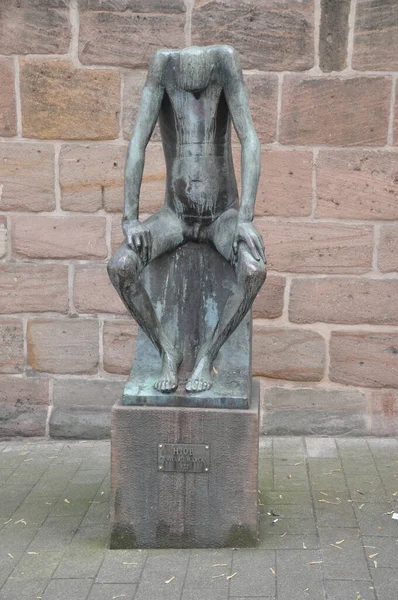 Εργασία Νυρεμβέργη Μνημείο Άγαλμα Γλυπτική Φιγούρα Παλιά Πόλη Franken Bayern — Φωτογραφία Αρχείου
