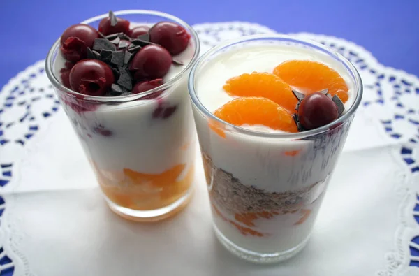 Yoghurt Lekker Dessertvoedsel — Stockfoto