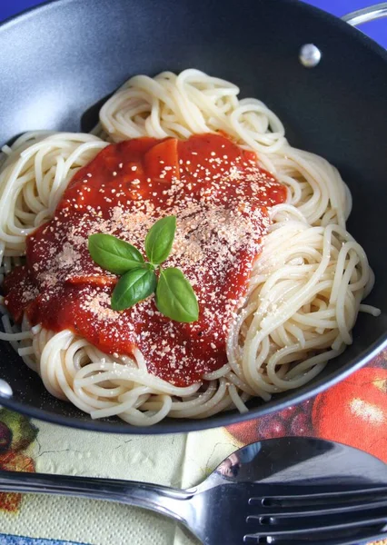 Spaghetti Italiano Pasta Larga — Foto de Stock