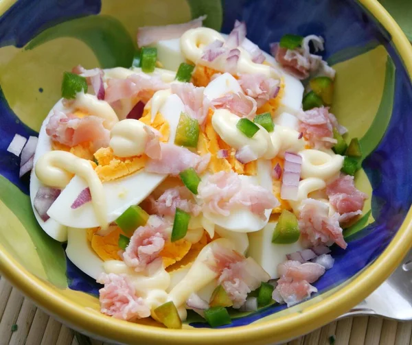 Close Uitzicht Verse Smakelijke Salade — Stockfoto