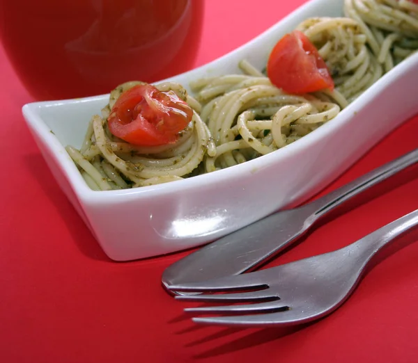 Pasta Pesto Food Concept — Stock Photo, Image