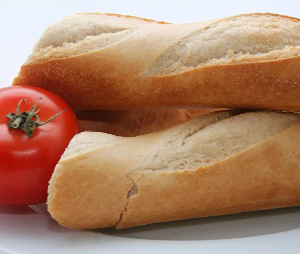 Pão Fresco Com Presunto Queijo — Fotografia de Stock