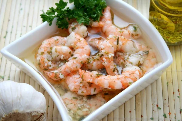 Udang Seafood Masakan Gourmet — Stok Foto