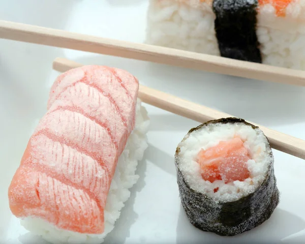 Sushi Azjatyckie Owoce Morza — Zdjęcie stockowe