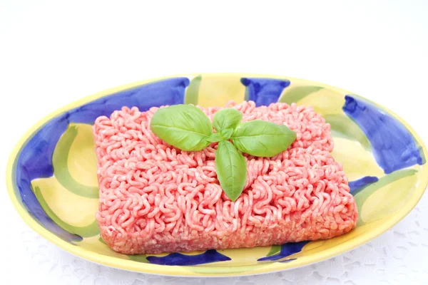 Minced Meat Kitchen Closeup — Stock Photo, Image