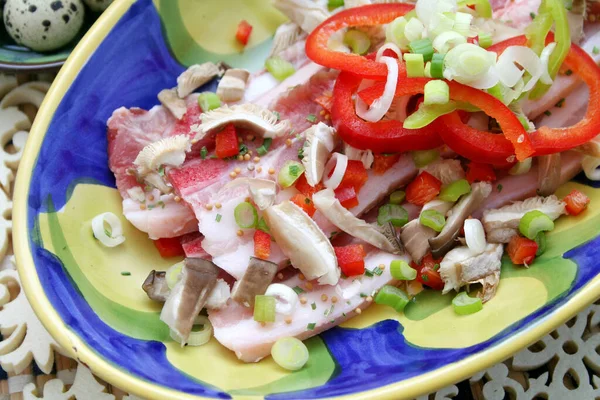 Salade Met Groenten Kaas — Stockfoto