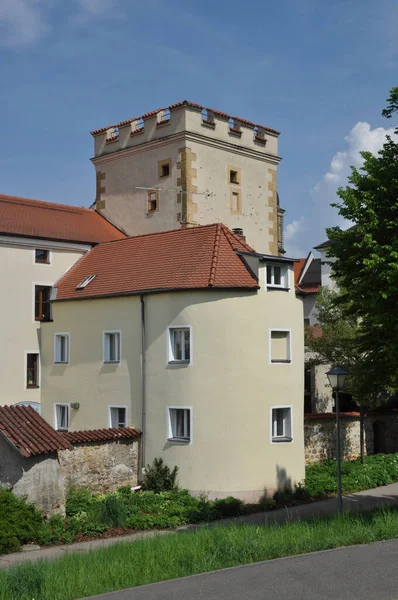 Amberg Muralha Cidade Arquitetura Baviera Baviera Oriental Alemanha Cidade Velha — Fotografia de Stock