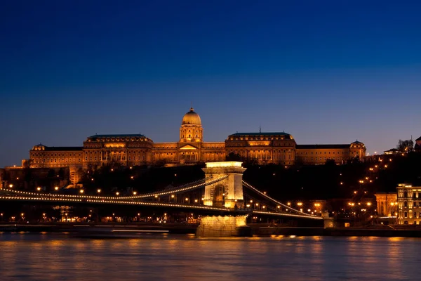 Nachtlampjes Boedapest Hongarije — Stockfoto
