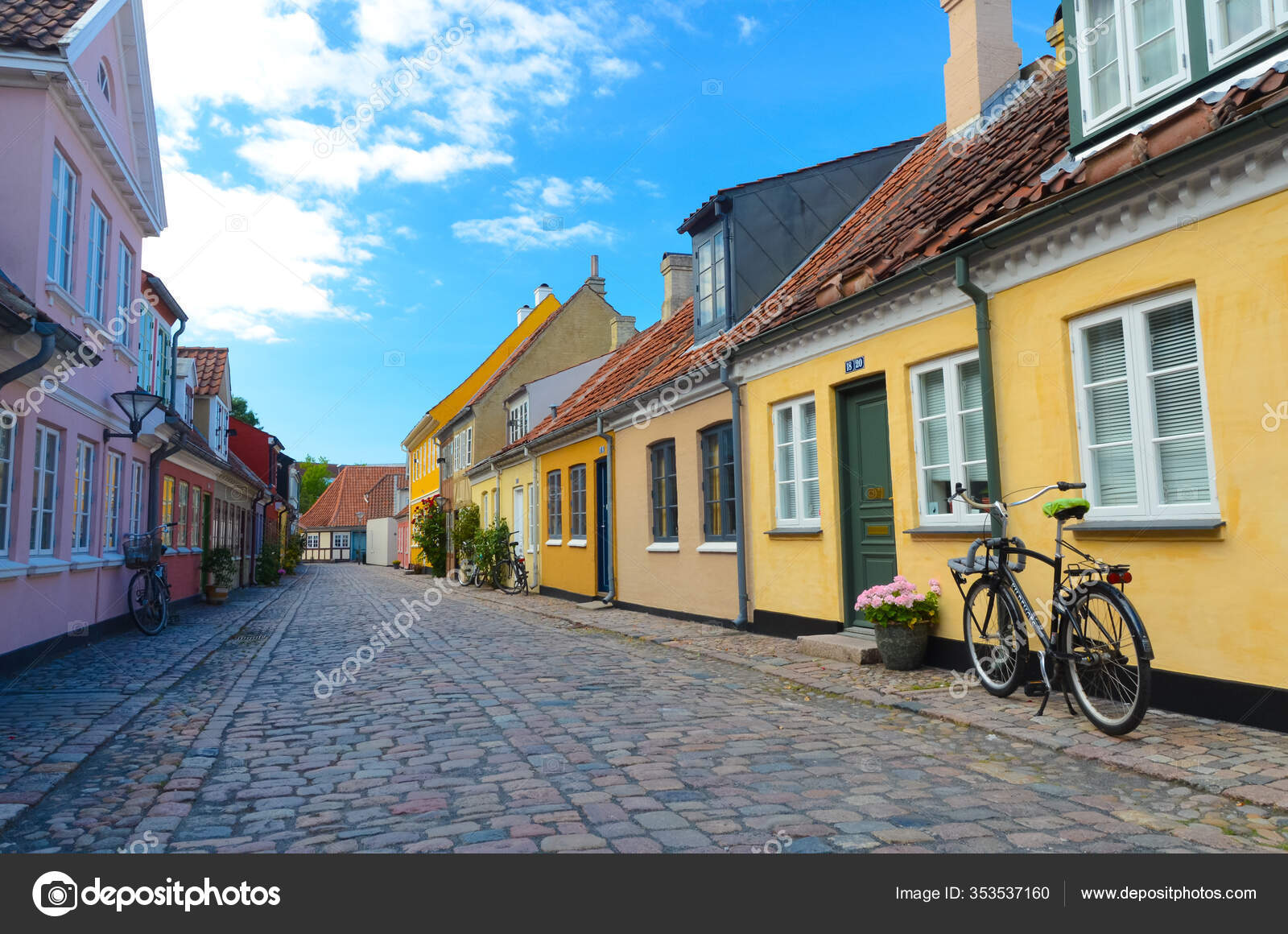 Old Town Denmark Odense Stock Photo By C Panthermediaseller
