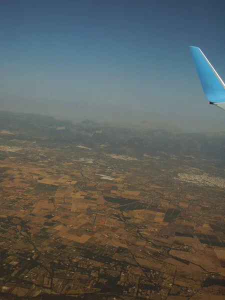 Vista Aérea Ventana Del Avión —  Fotos de Stock