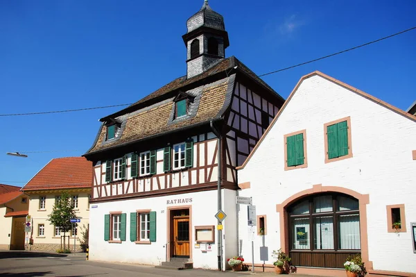 Stadhuis Met Torentjes Alsheim Het Palts — Stockfoto