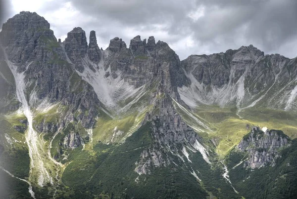 Clouds Fog Limestone Stubai Stubaital Mountain Mountains Alps High Mountains — стоковое фото