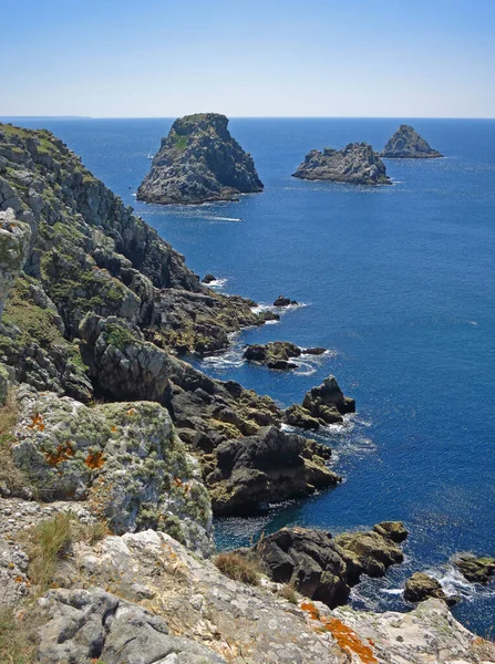 Tas Pois Pea Islands Pointe Penhir Crozon Peninsula Finistere Brittany — Stock Photo, Image