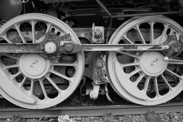 Eski Buharlı Lokomotif Treni Demiryolu Aracı — Stok fotoğraf