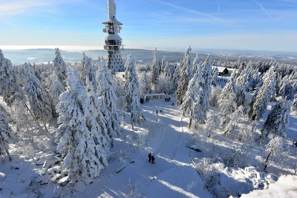 Winter Landscape Winter Sports Snow Covered Landscape Ochsenkopf — Stock Photo, Image