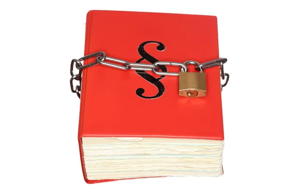 Czerwona Książka Notatnik Izolowane Białym — Zdjęcie stockowe