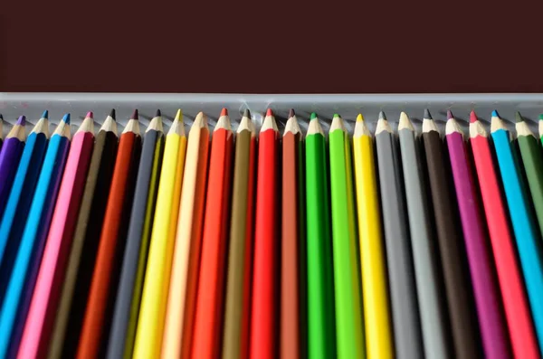 Kredki Ołówki Narzędzia Rysowania Rysowania — Zdjęcie stockowe