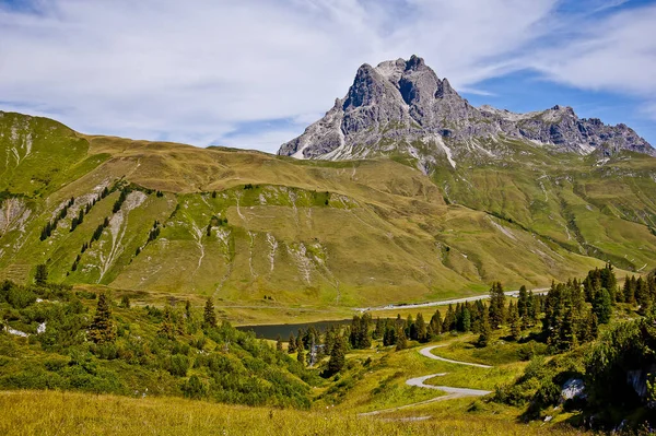 Vista Senic Del Paisaje Majestuoso Los Alpes — Foto de Stock