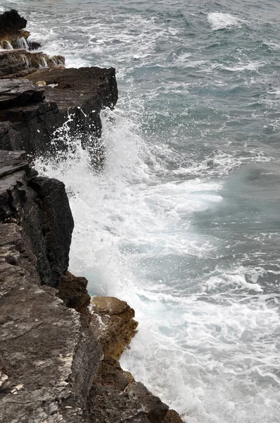 Cap Kameniak Istrie Croatie Péninsule Mer Méditerranée Côte Promontoire Vague — Photo