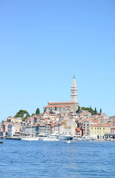 Rovinj Istria Croatia Mar Mediterranean Costa Península Cidade Velha Pitoresco — Fotografia de Stock