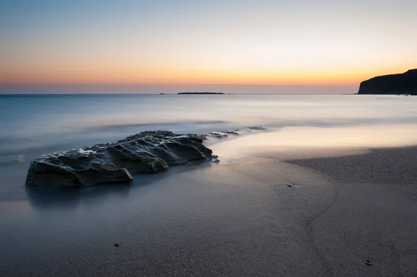 Atmosfera Serale Riva Mare Rocce Primo Piano — Foto Stock