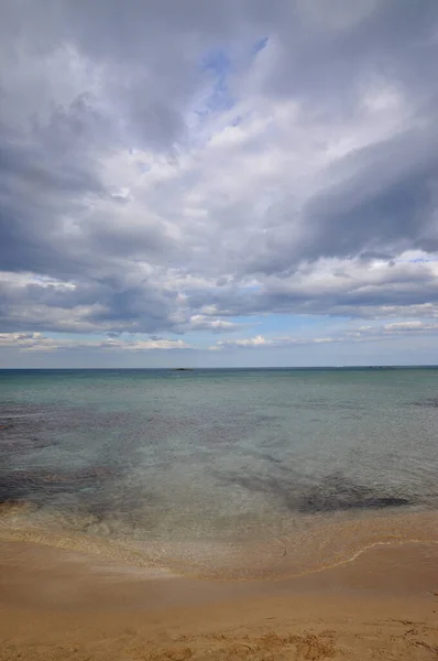 Αμμώδης Παραλία Παραλία Ακτή Παραλία Σταλίδα Σταλίδας Μαλιά Κρήτη Ελλάδα — Φωτογραφία Αρχείου