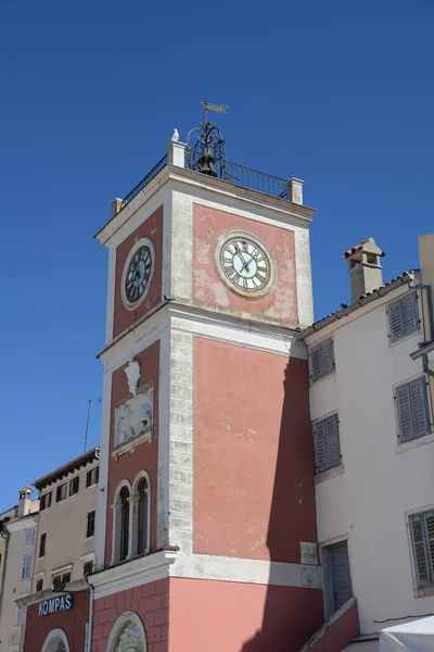 Годинникова Вежа Rovinj Istria Toranj Satomic Croatia Old Town Tower — стокове фото