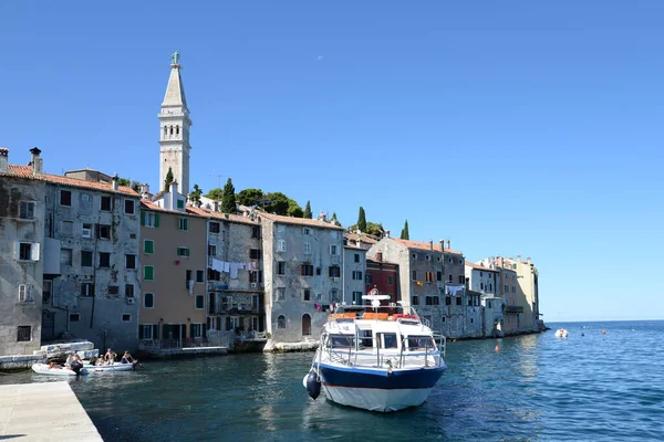 Rovinj Istrien Kroatien Hav Medelhavet Kust Kyrka Eufemia Halvö Gamla — Stockfoto