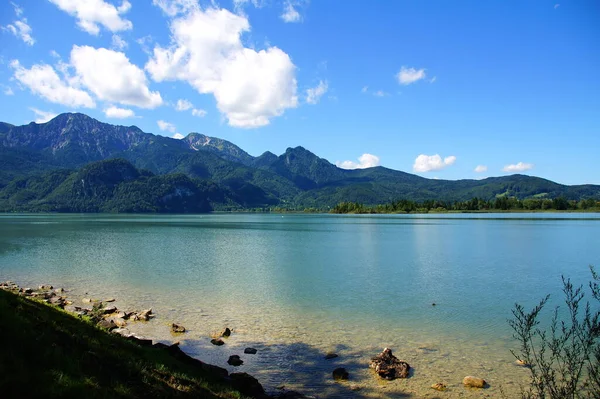 Kochelsee Borde Los Alpes Baviera Verano — Foto de Stock