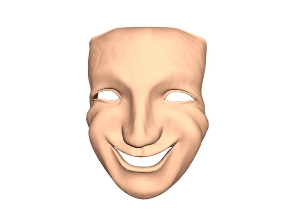 Rendering Face Smiling Toon — Stock Photo, Image