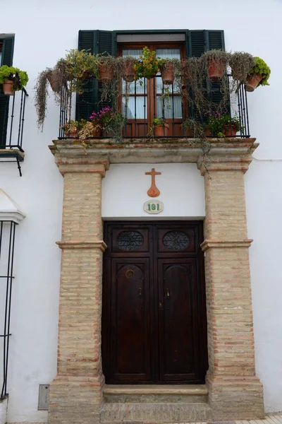 Hus Fasader Spanien Arkitektur Koncept — Stockfoto