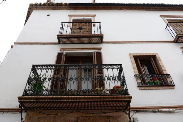 Σπίτι Προσόψεις Στην Ισπανία Αρχιτεκτονική Έννοια — Φωτογραφία Αρχείου
