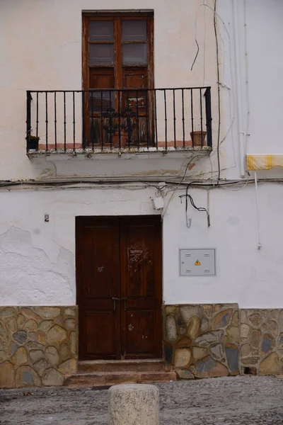 Hus Fasader Spanien Arkitektur Koncept — Stockfoto