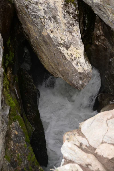 Καταρράκτη Άνω Κοιλάδα Του Βουνού Κοιλάδα Stubai Ράχη Κόλαση Καταρράκτης — Φωτογραφία Αρχείου