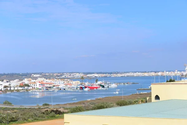 Вид Город Домашние Лица Ayamonte Isla Canela Испанский Город Provincial — стоковое фото