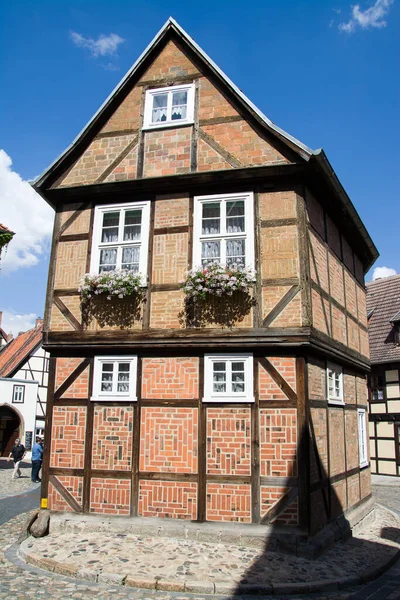 Quedlinburg Saxônia Anhalt Alemanha Haus Finkenherd — Fotografia de Stock