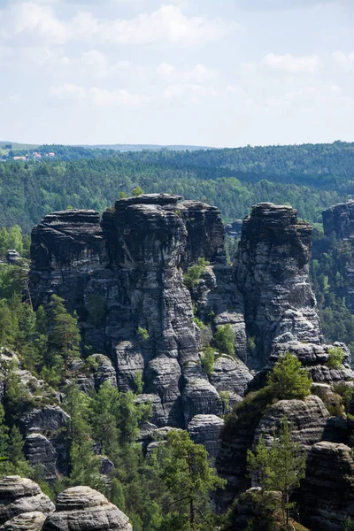 Góry Piaskowca Łaby Saksonia Niemcy — Zdjęcie stockowe