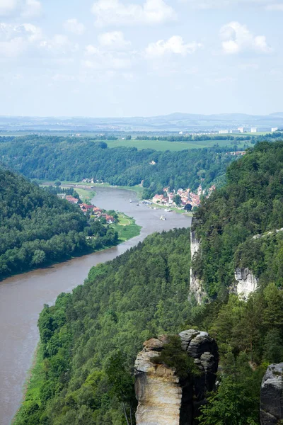 Elbsandsteingebirge Sachsen Deutschland — Stockfoto