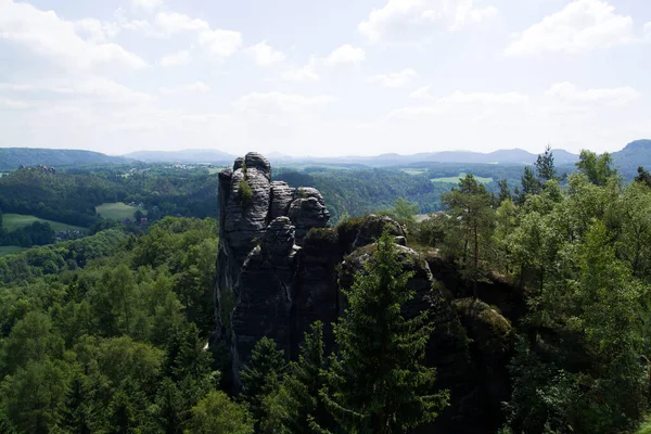 Elbe Sandstone Mountains Σαξονία Γερμανία — Φωτογραφία Αρχείου