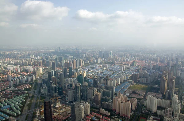 Vista Panorâmica Majestosa Cidade Urbana — Fotografia de Stock