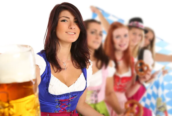 Girlfriends Bavarian Costume — Stock Photo, Image