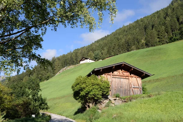 Neustift Stustai Stustadal Till Sterreich Heuschober Schober アルプス 高い山 山の牧草地 — ストック写真