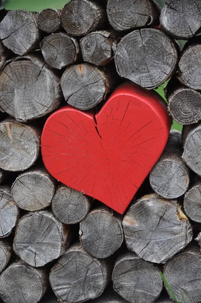 Corazón Rojo Amor Cumpleaños Boda Día Boda Día Reposo Amor — Foto de Stock