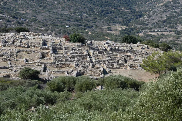 Gournia Creta Grecia Minoico Minoico Archeologia Scavo Sito Scavo Rovina — Foto Stock