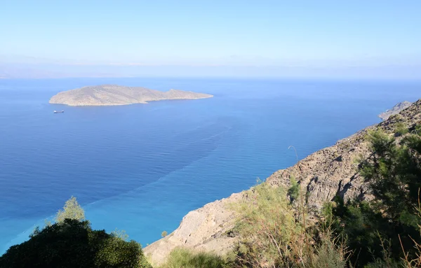 Nordküste Beton Küste Agios Nikolaos Nordostküste Griechenland Insel Meer Mittelmeer — Stockfoto