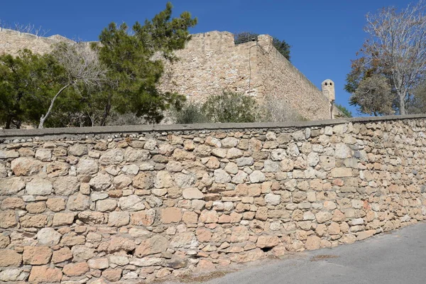 Castelo Kasarma Sitia Crete Greece Fortress Castelo Paredes Alstadt Venetian — Fotografia de Stock